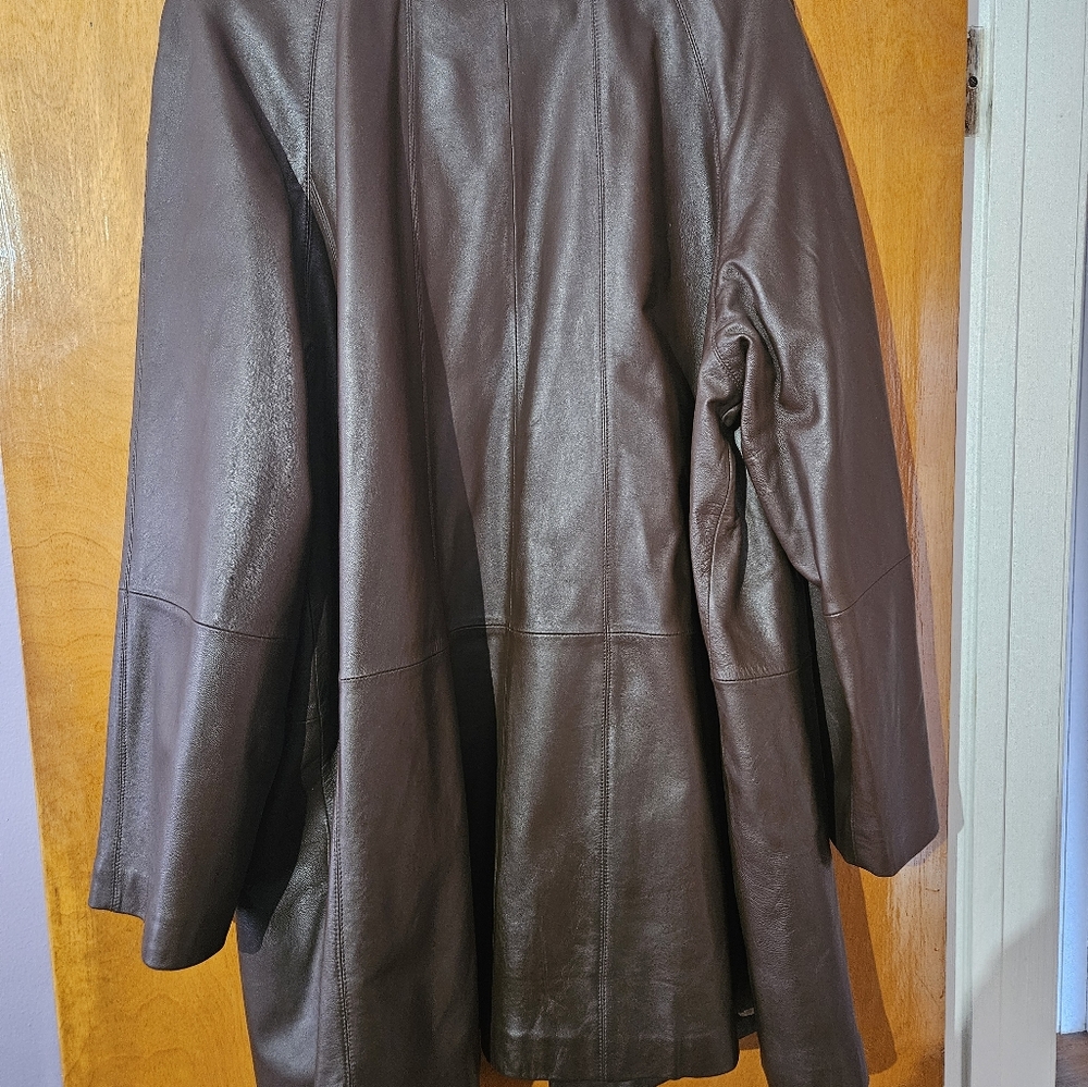 Centigrade Brown Leather Jacket 2x - image 4
